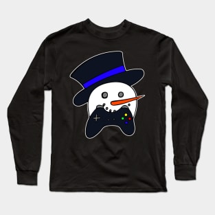 Snowman Face Gamer Long Sleeve T-Shirt